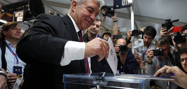 لابورتا ثاني أكثر رؤساء برشلونة حصولًا على الأصوات في تاريخ النادي