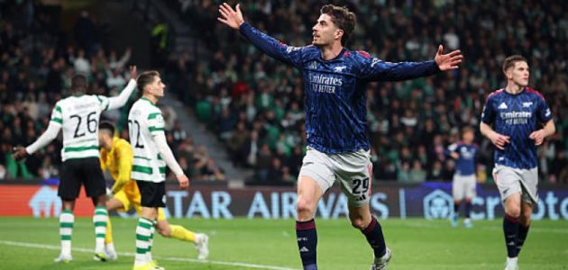 أرسنال يخطف فوزًا قاتلًا أمام سبورتينج لشبونة في دوري الأبطال